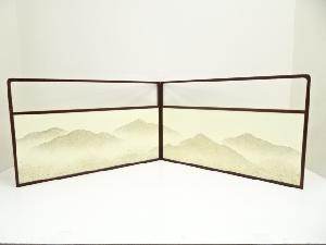 金砂子遠山・利休梅風炉先屏風（箱付）